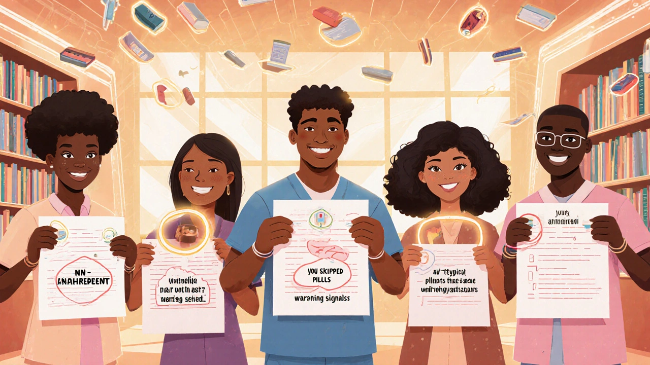 Patients use decoder rings to transform medical terms into plain-language explanations.